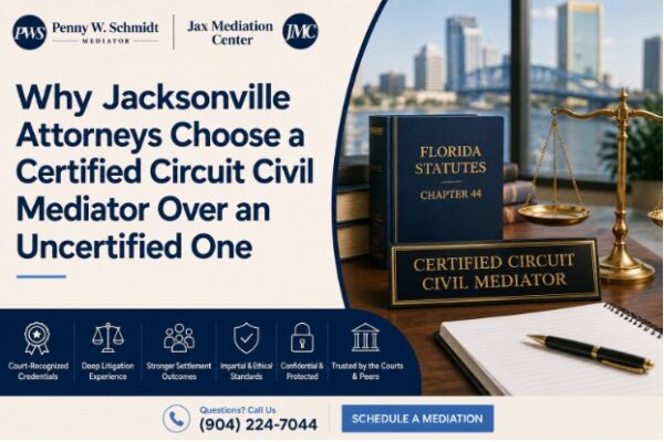 Why Jacksonville Attorneys Choose a Certified Circuit Civil Mediator Over an Uncertified One