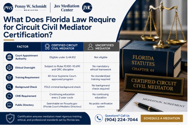 What Is a Florida Supreme Court Certified Circuit Civil Mediator?
