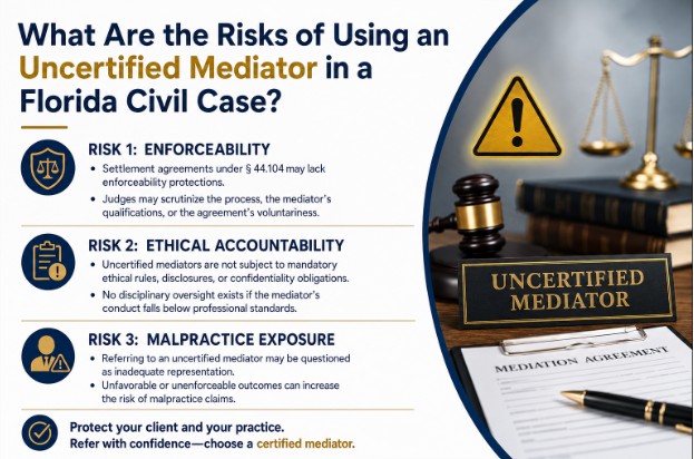 What Are the Risks of Using an Uncertified Mediator in a Florida Civil Case?