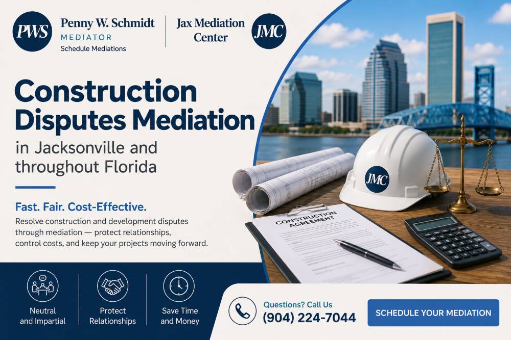 Construction Dispute Mediation Jacksonville, FL- Jax Mediation Center